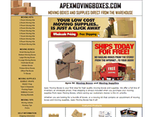 Tablet Screenshot of apex.raleighmovingboxes.com